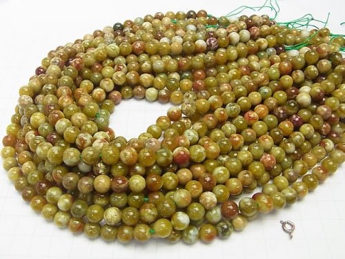 Serpentine  Round 8mm half or 1strand beads (aprx.15inch/38cm)