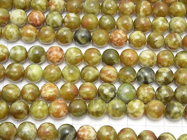 [Video] Serpentine  Round 10mm half or 1strand beads (aprx.15inch/38cm)
