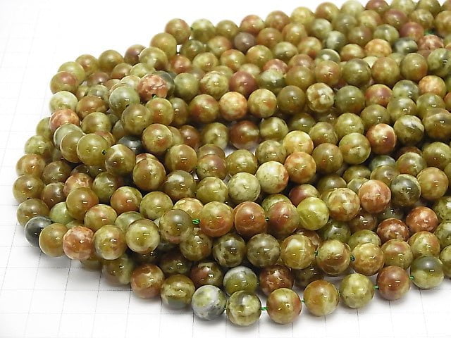 [Video] Serpentine  Round 10mm half or 1strand beads (aprx.15inch/38cm)