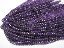 [Video] High Quality! Amethyst AA Faceted Button Rondelle 6x6x4mm half or 1strand beads (aprx.15inch / 38cm)