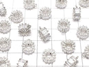 Round with metal Parts Rondelle 10 x 10 x 5 mm silver color (with CZ) 1 pc $2.99!
