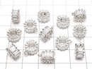 Round with metal Parts Rondelle 10 x 10 x 5 mm silver color (with CZ) 1 pc $2.99!