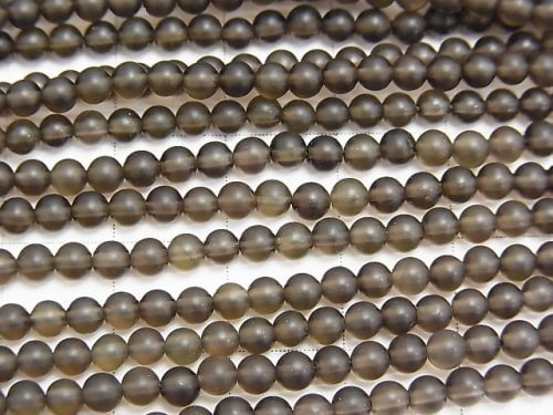 1strand $5.79! Frost Smoky Quartz AAA Round 3mm 1strand beads (aprx.15inch / 38cm)