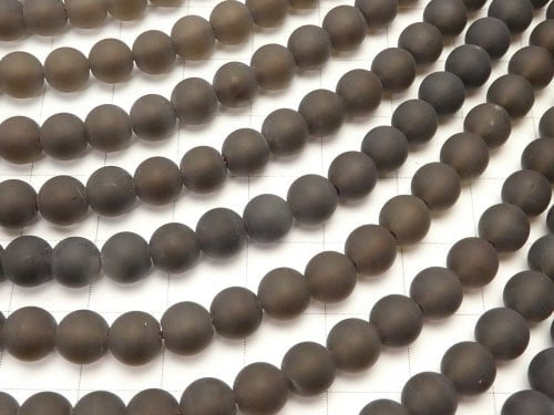 Frosted Smoky Quartz AAA Round 6mm 1strand beads (aprx.15inch/38cm)