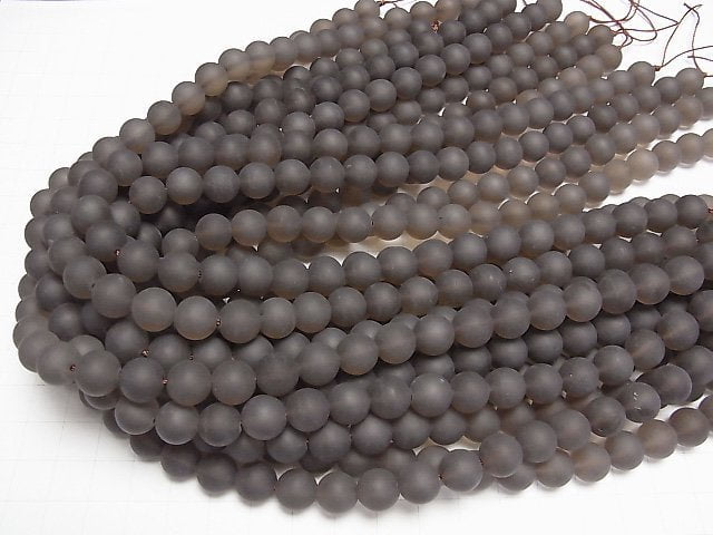 Frosted Smoky Quartz AAA Round 10mm 1/4 or 1strand beads (aprx.15inch/37cm)