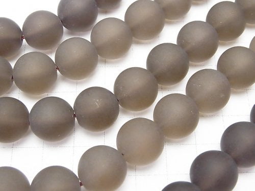 Frost Smoky Quartz AAA Round 14 mm 1/4 or 1strand beads (aprx.15 inch / 38 cm)