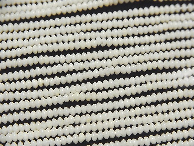 1strand $6.79! White Coral Roundel 3x3x2 1strand beads (aprx.15inch / 38cm)