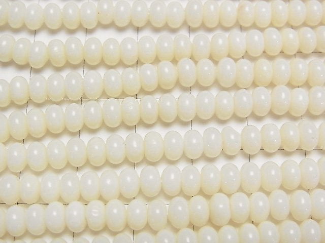 1strand $7.79! White Coral Rondelle 5 x 5 x 3 mm 1strand beads (aprx.15 inch / 38 cm)