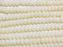 1strand $7.79! White Coral Rondelle 5 x 5 x 3 mm 1strand beads (aprx.15 inch / 38 cm)