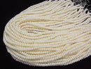 1strand $7.79! White Coral Rondelle 5 x 5 x 3 mm 1strand beads (aprx.15 inch / 38 cm)