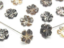 [Video] High-Quality Black Shell (Black-Lip Oyster) AAA Flower [10mm][15mm] Center Hole 4pcs