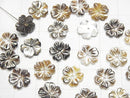 [Video] High-Quality Black Shell (Black-Lip Oyster) AAA Flower [10mm][15mm] Center Hole 4pcs