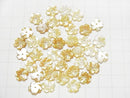 [Video] High Quality Yellow Shell AAA Flower 10mm Center Hole 4pcs
