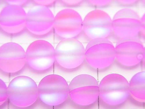 Frost Pink Purple Luna Flash Round 6mm 1strand beads (aprx.15inch/37cm)