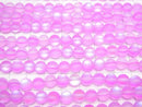 Frost Pink Purple Luna Flash Round 6mm 1strand beads (aprx.15inch/37cm)