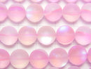 [Video] Frost Pink Luna Flash Round 10mm 1strand beads (aprx.15inch/36cm)