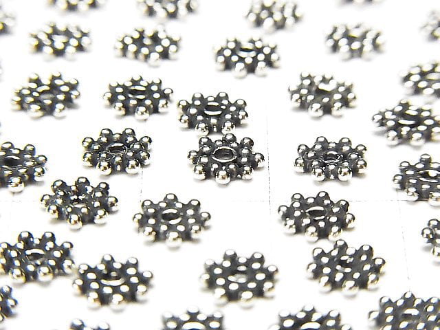 Bali Silver Roundel 6 x 6 x 1 mm Oxidized Finish 5 pcs $3.79!