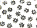 Bali Silver Rondelle 6 x 6 x 1 mm Oxidized Finish 5 pcs $3.79!