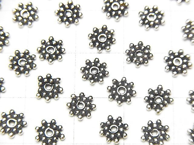 Bali Silver Roundel 6 x 6 x 1 mm Oxidized Finish 5 pcs $3.79!