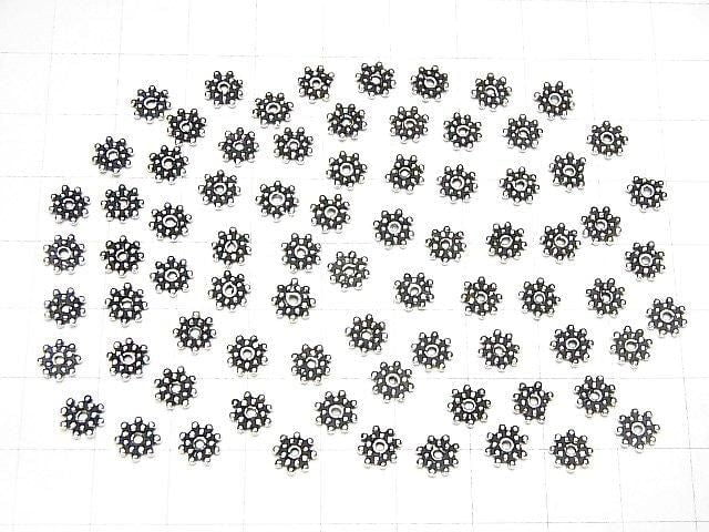 Bali Silver Rondelle 6x6x1mm Oxidized Finish 5pcs