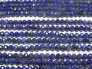 [Video]High Quality! Lapislazuli AA++ Faceted Button Rondelle 2.5x2.5x2mm half or 1strand beads (aprx.13inch/32cm)