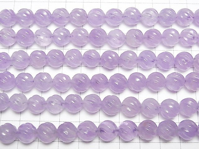 [Video] Lavender Amethyst AA++ Round 10mm S line Twist half or 1strand beads (aprx.15inch/37cm)