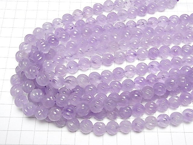 [Video] Lavender Amethyst AA++ Round 10mm S line Twist half or 1strand beads (aprx.15inch/37cm)