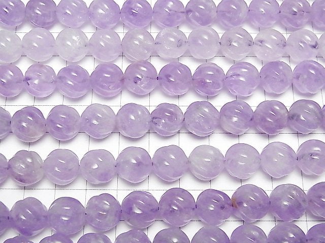 [Video] Lavender Amethyst AA++ Round 12mm S line Twist half or 1strand beads (aprx.15inch/38cm)