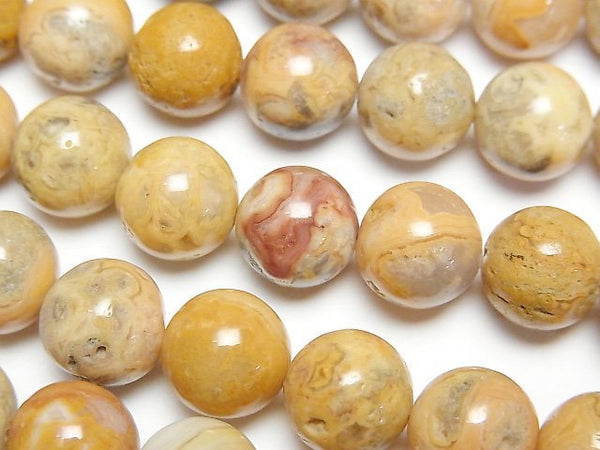 [Video] Crazy Lace Agate Round 10mm half or 1strand beads (aprx.15inch/38cm)