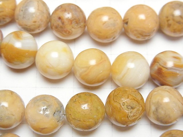 [Video] Crazy Lace Agate Round 10mm half or 1strand beads (aprx.15inch/38cm)