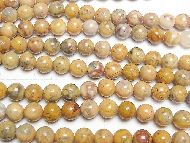 [Video] Crazy Lace Agate Round 10mm half or 1strand beads (aprx.15inch/38cm)