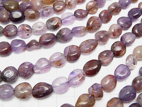 1strand $12.99! Cacoxenite  in Amethyst AA++ Nugget  1strand beads (aprx.15inch/37cm)