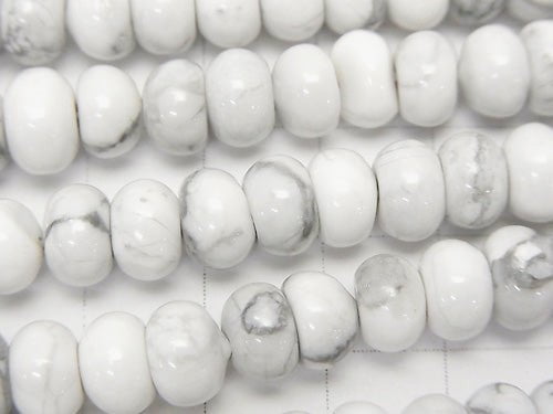 1strand $7.79! Howlite Magnesite  Roundel 8x8x5 1strand beads (aprx.15inch/37cm)