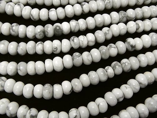 1strand $7.79! Howlite Magnesite  Roundel 8x8x5 1strand beads (aprx.15inch/37cm)