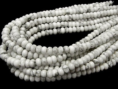 1strand $7.79! Howlite Magnesite  Roundel 8x8x5 1strand beads (aprx.15inch/37cm)