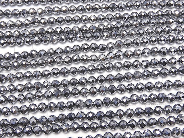 [Video]High Quality! Terahertz 32Faceted Round 5mm 1strand beads (aprx.15inch/36cm)