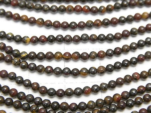 1strand $3.79! Iron Tiger's Eye Round 2mm 1strand beads (aprx.15inch / 38cm)