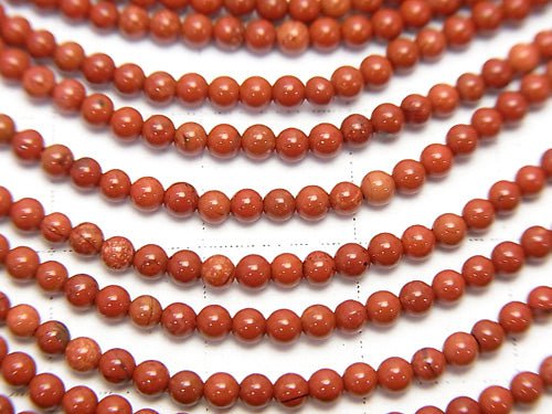 [Video] Red Jasper Round 2mm 1strand beads (aprx.15inch / 38cm)