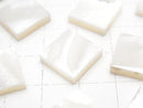 High Quality White Shell (Silver-lip Oyster) AAA Loose Stone Square 12x12x3mm 4pcs