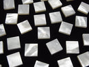 High Quality White Shell (Silver-lip Oyster) AAA Loose Stone Square 12x12x3mm 4pcs
