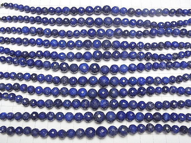 [Video]High Quality Lapislazuli AAA Round cut half or 1strand beads (aprx.7inch/18cm)