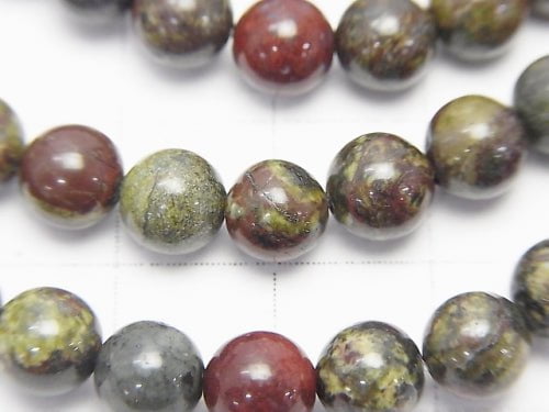 [Video]Dragon Blood Jasper Round 6mm 1strand beads (aprx.15inch/37cm)