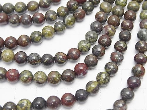 [Video]Dragon Blood Jasper Round 6mm 1strand beads (aprx.15inch/37cm)