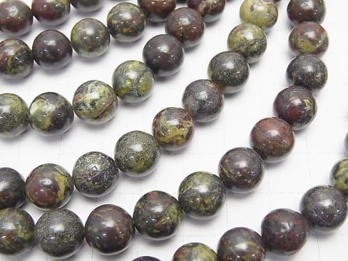Dragon Blood Jasper Round 10mm half or 1strand beads (aprx.15inch/36cm)
