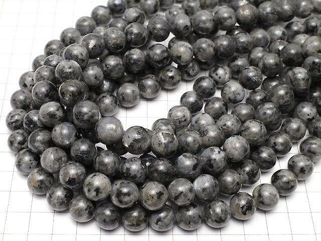 [Video] Larvikite  Round 12mm 1strand beads (aprx.15inch/37cm)