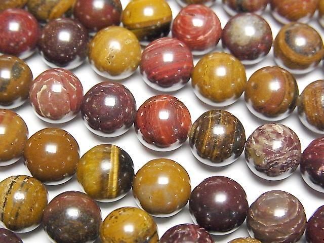 鐵虎眼石圓珠 8mm 一串 (約15英吋/37公分)