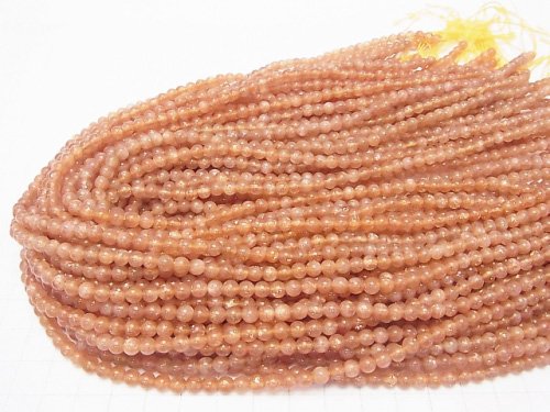 1strand $11.79! Tanzania Sunstone AAA - Round 4mm 1strand beads (aprx.15inch / 38cm)