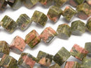 Cube, Unakite Gemstone Beads