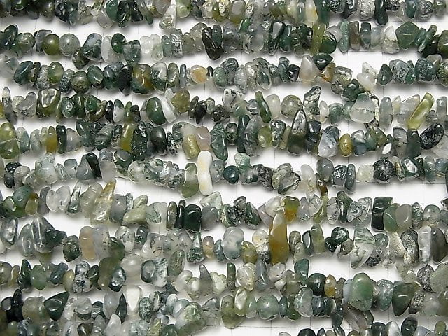 1strand $2.59! Moss Agate  Chips  1strand beads (aprx.31inch/78cm)