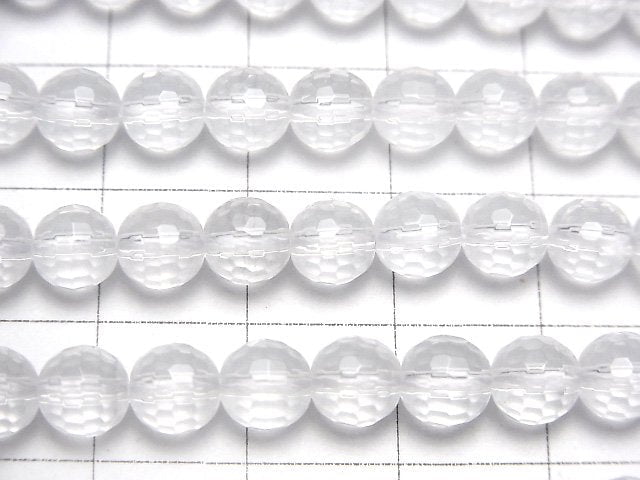 [Video] Milky Quartz AAA 128Faceted Round 6mm half or 1strand beads (aprx.15inch/38cm)